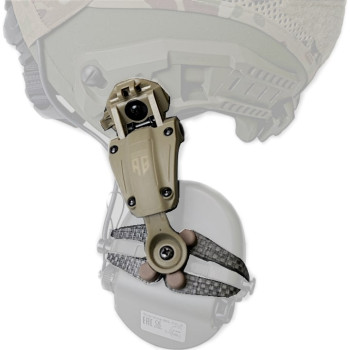 Универсальное крепление для активных наушников на рельсы ARC - NeckFlip Helmet Rail Mount Kit 2.0 (TAN)