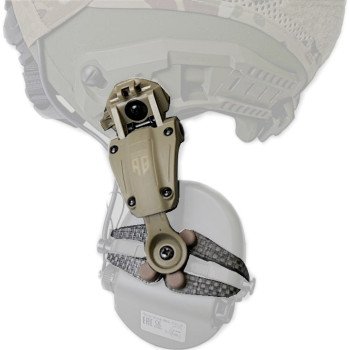 Універсальне кріплення для активних навушників на рейки ARC - NeckFlip Helmet Rail Mount Kit 2.0 (TAN)