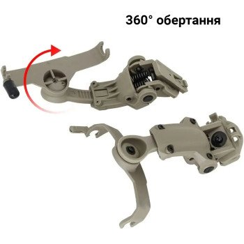 Крепление для наушников Peltor Comtac на рельсы ARC - NeckFlip Helmet Rail Mount Kit (TAN)