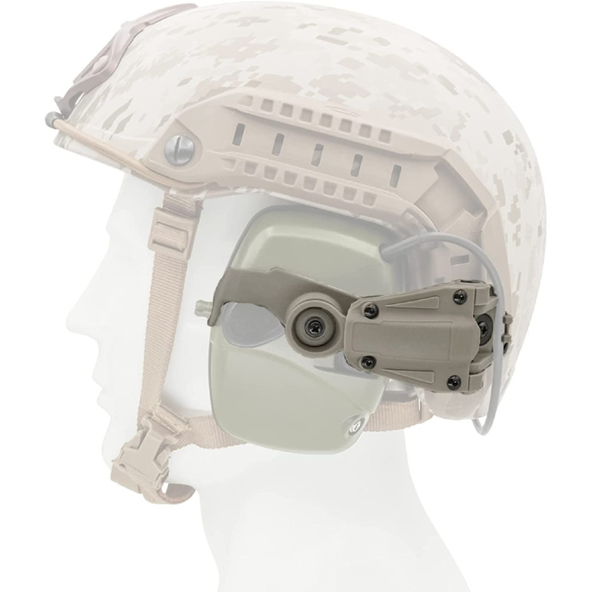 Крепление для наушников Howard Leight Impact Sport на рельсы ARC - NeckFlip Helmet Rail Mount Kit (TAN) Крепление для наушников Howard Leight Impact Sport на рельсы ARC - NeckFlip Helmet Rail Mount Kit (TAN)