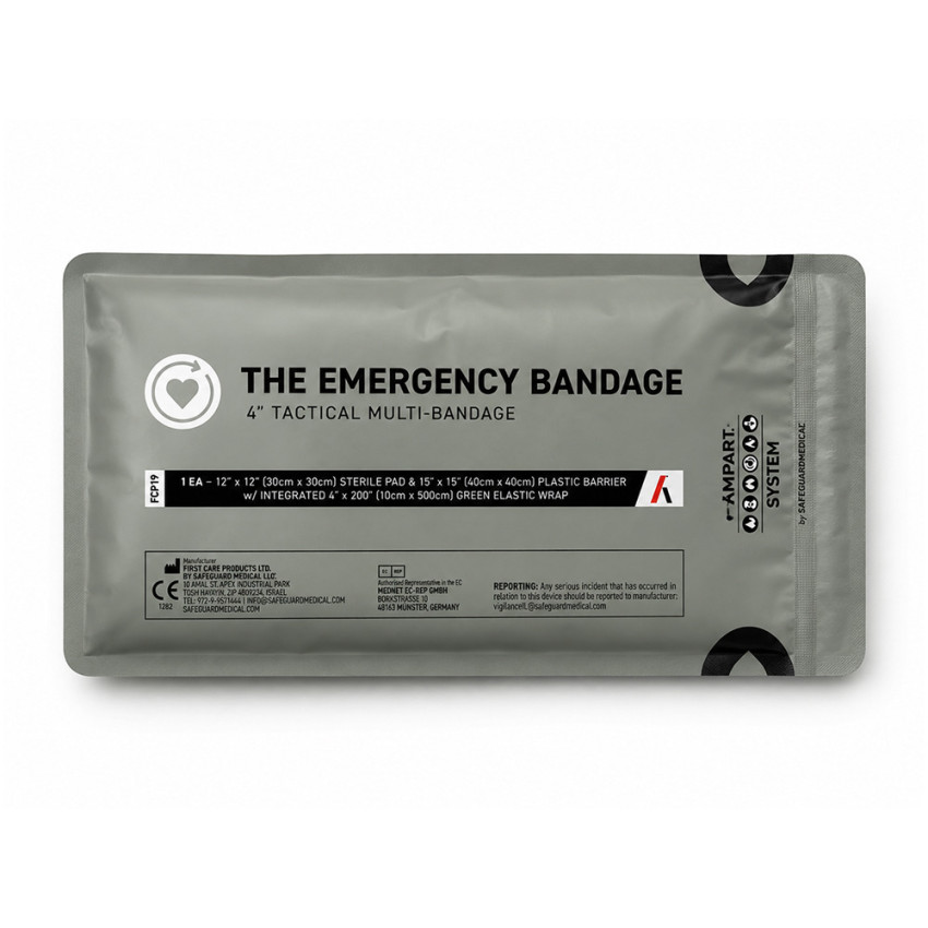Тактичний компресійний бандаж The Emergency Bandage 4" Tactical Multi-Bandage для великих ран та ампутацій, FCP19