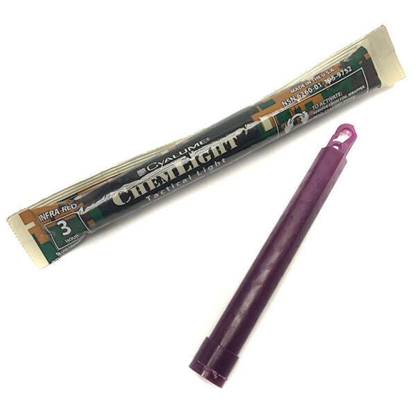 Химический источник света (ХИС) Cyalume ChemLight 6" 3 часа - InfraRed