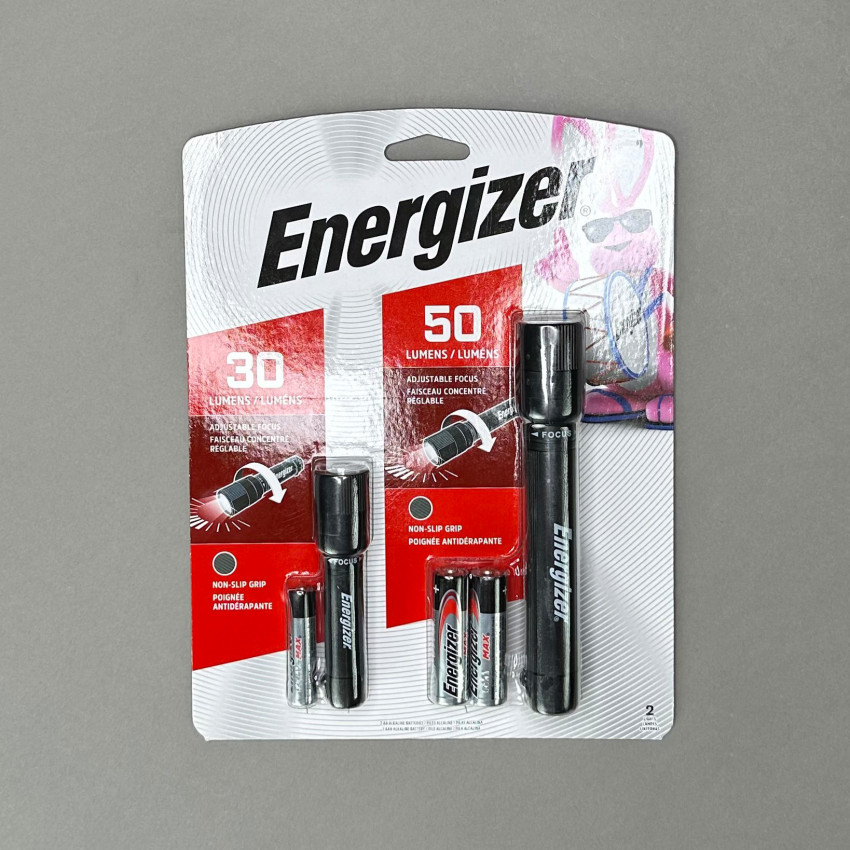 Фонарик Energizer, combo из 2 шт, регулируемый фокус, 30 и 50 lum