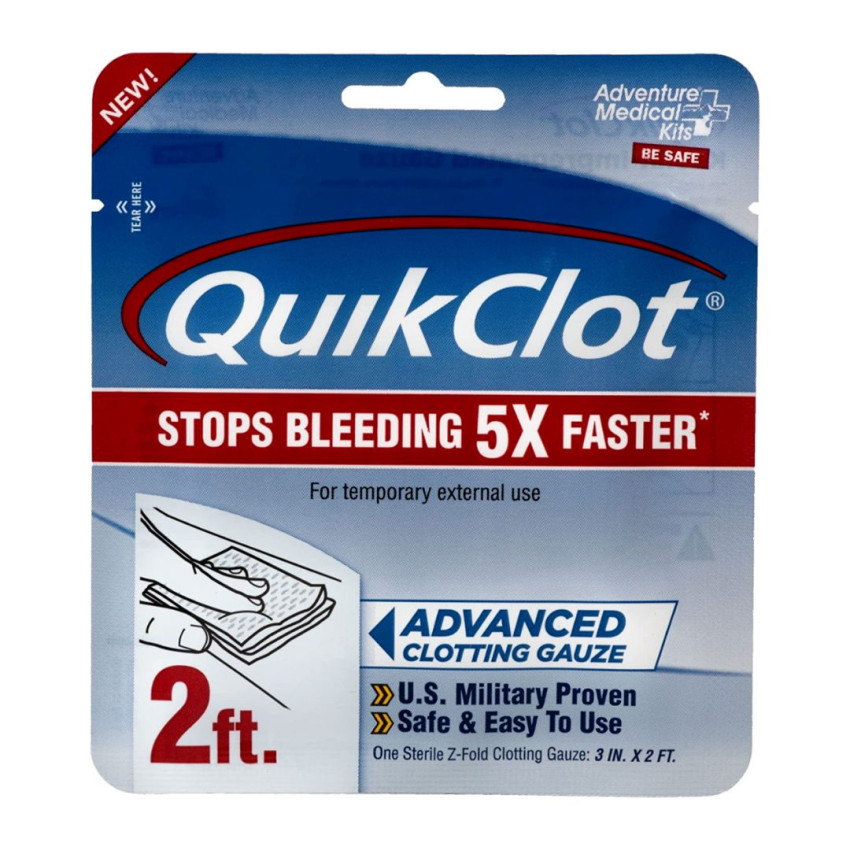Гемостатическая салфетка QuikClot Clotting Gauze by Adventure Medical Kits