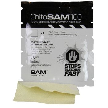 Гемостатическая салфетка SAM ChitoSAM 100 4" X 4"
