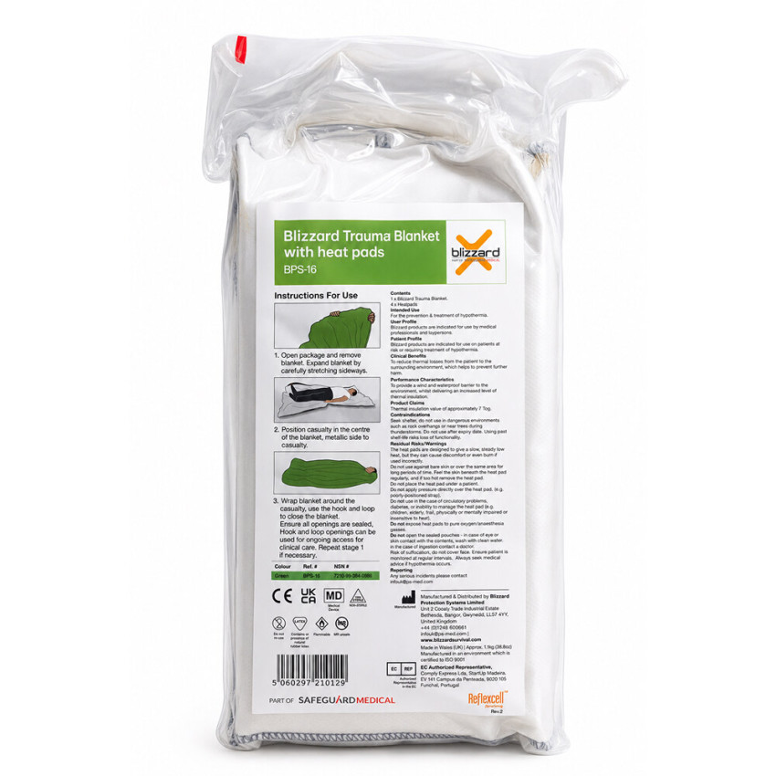 Термоковдра Blizzard Trauma Blanket BPS-16 з 4 активними нагрівальними елементами