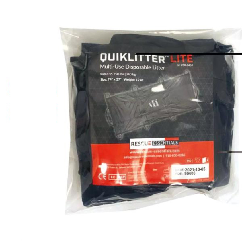 М’які ноші Rescue Essentials QuikLitter Lite Black — евакуаційні тактичні ноші