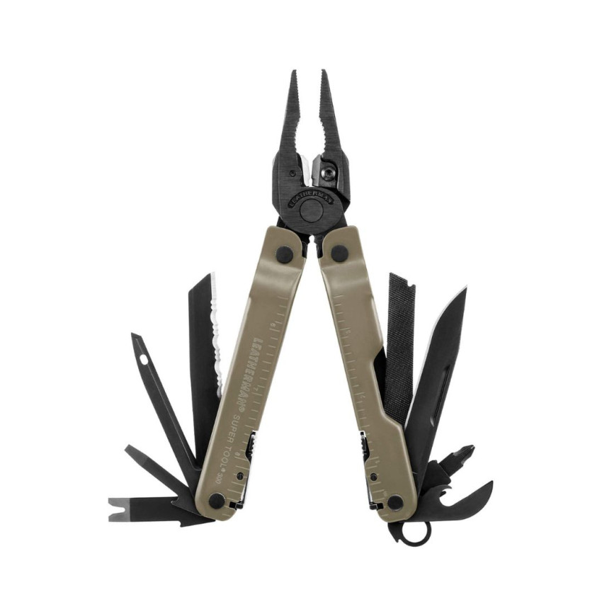 Мультитул Leatherman Super Tool 300M Black/Coyote + чехол MOLLE, 832762