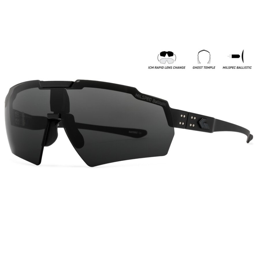 Захисні окуляри Gatorz Blastshield ANSI Z87.1 Mil-Spec Ballistic, Black Cerakote - GZ-10-401