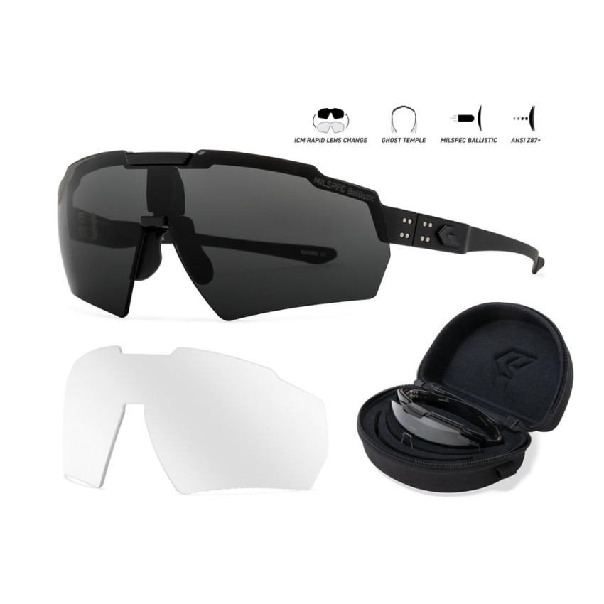 Защитные очки Gatorz Blastshield ANSI Z87.1 Mil-Spec Ballistic, Black Cerakote - GZ-10-493