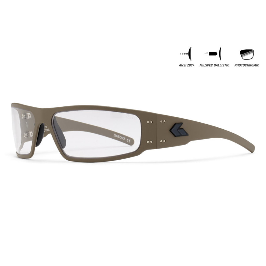 Защитные очки Gatorz Magnum Photochromic ANSI Z87.1 Mil-Spec Ballistic, Tan Cerakote - GZ-01-305