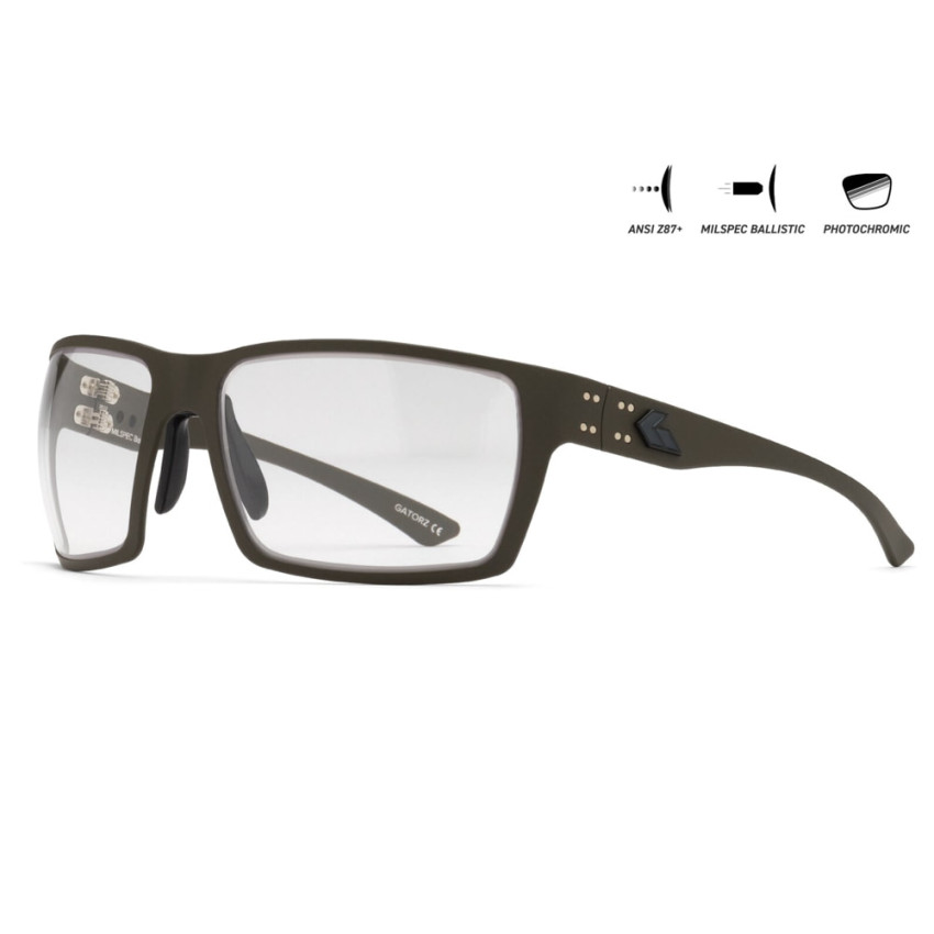 Захисні окуляри Gatorz Marauder Photochromic ANSI Z87.1 Mil-Spec Ballistic, OD Green Cerakote - GZ-12-205