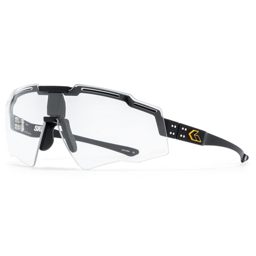 Захисні окуляри Gatorz SIG SAUER Blastshield B2 (Limited Edition) ANSI Z87+, Clear w/ Anti-Fog, Black, Yellow logo - GZ-56-529