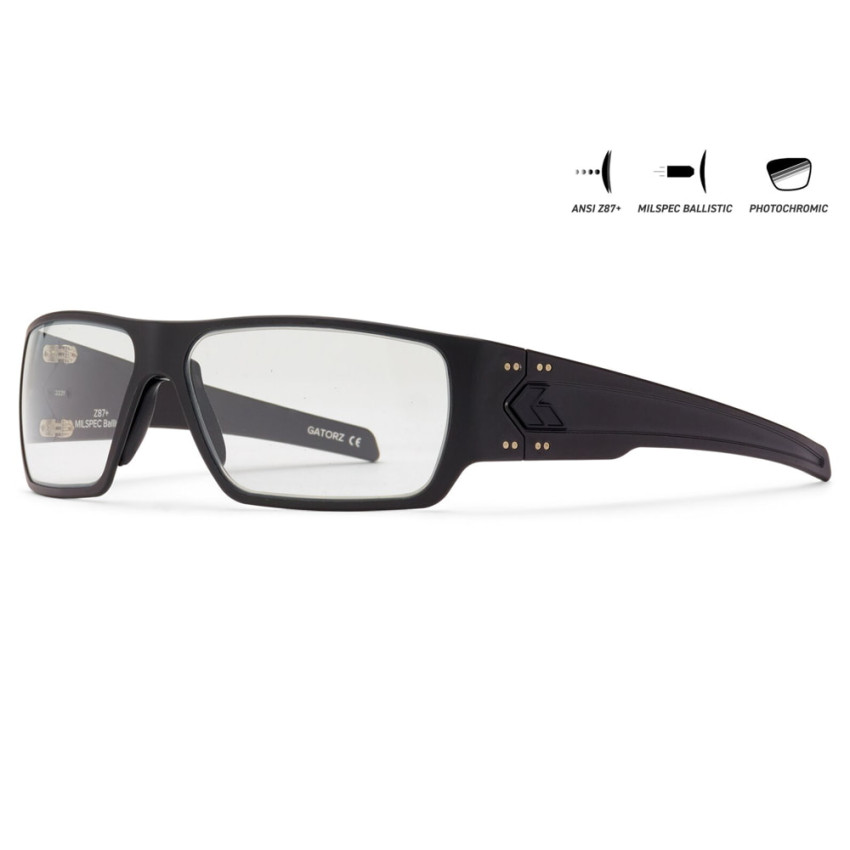 Захисні окуляри Gatorz Specter, Photochromic, ANSI Z87.1 Mil-Spec Ballistic, Black Cerakote - GZ-08-404 Захисні окуляри Gatorz Specter, Photochromic, ANSI Z87.1 Mil-Spec Ballistic, Black Cerakote - GZ-08-404