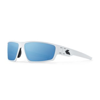 Защитные очки Gatorz Warhawk Smoke Optimized Polarized (OPz) w/ Blue Mirror, Frost w/Black Logo GZ-15-550