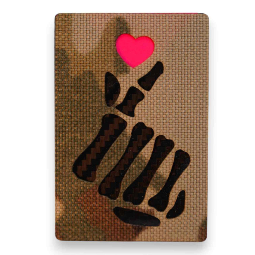Патч Finger Heart Bones - Multicam