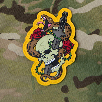 Патч Mil-Spec Monkey Skull Snake 1 Morale Patch, ПВХ (FullColor)