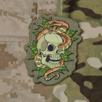 Патч Mil-Spec Monkey Skull Snake 2 Morale Patch, ПВХ (Multicam)