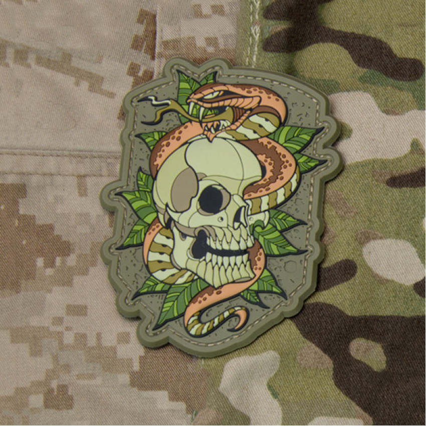 Патч Mil-Spec Monkey Skull Snake 2 Morale Patch, ПВХ (Multicam)