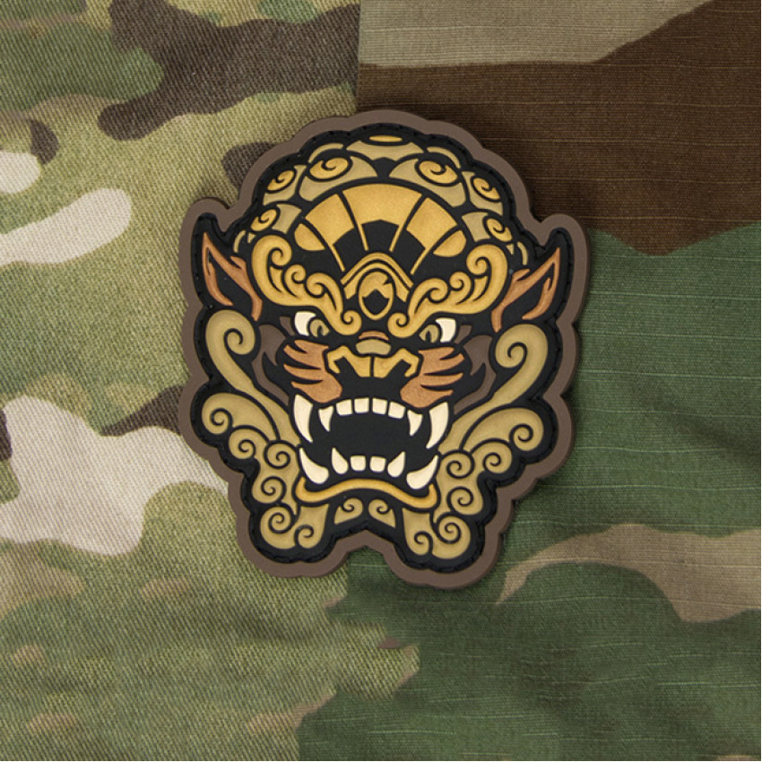 Патч Mil-Spec Monkey Foo Dog Head2 Morale Patch, ПВХ (Bronze)