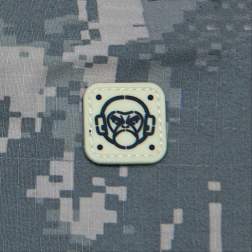 Патч Mil-Spec Monkey Monkey Stencil 1inch Morale Patch, ПВХ (Glow)