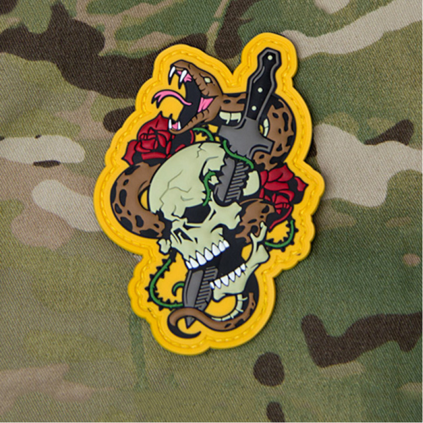 Патч Mil-Spec Monkey Skull Snake 1 Morale Patch, ПВХ (FullColor)