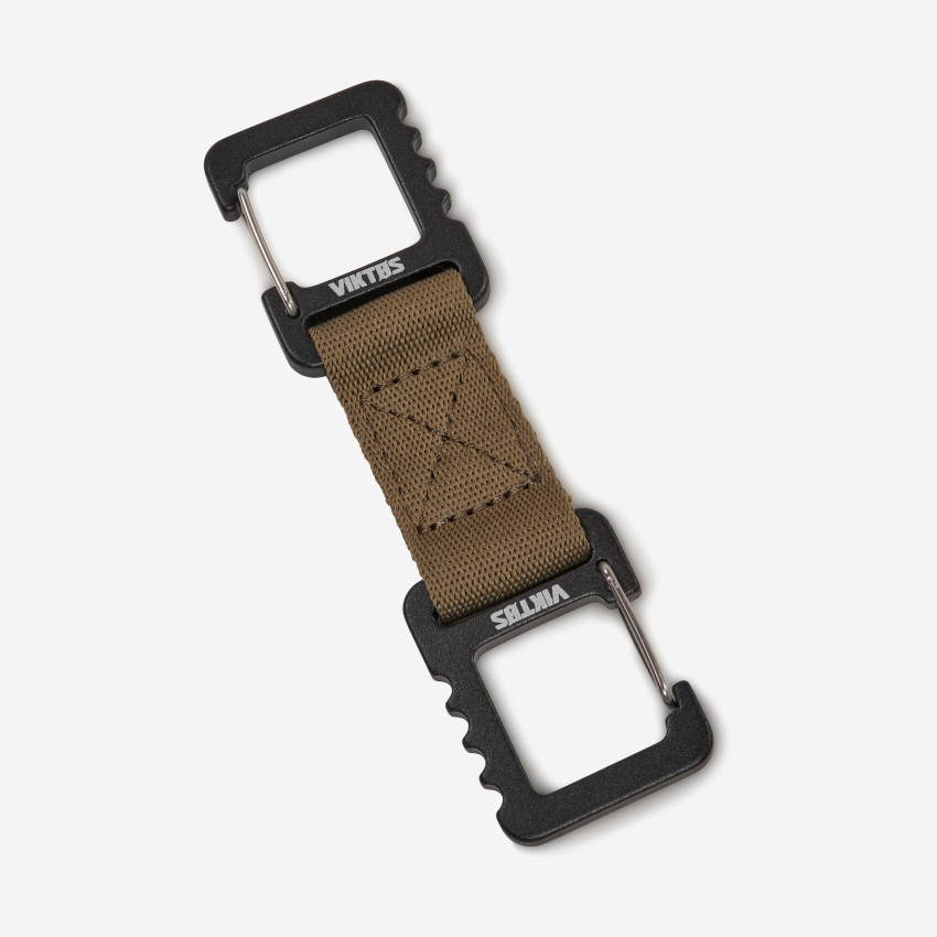 Карабін-брелок VIKTOS Double Springlock Key Chain Coyote — тактичний тримач для ключів / EDC аксесуар