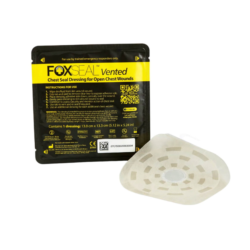 Пов'язка оклюзійна FOXSEAL Vented Chest Seal (1 шт в упаковці)