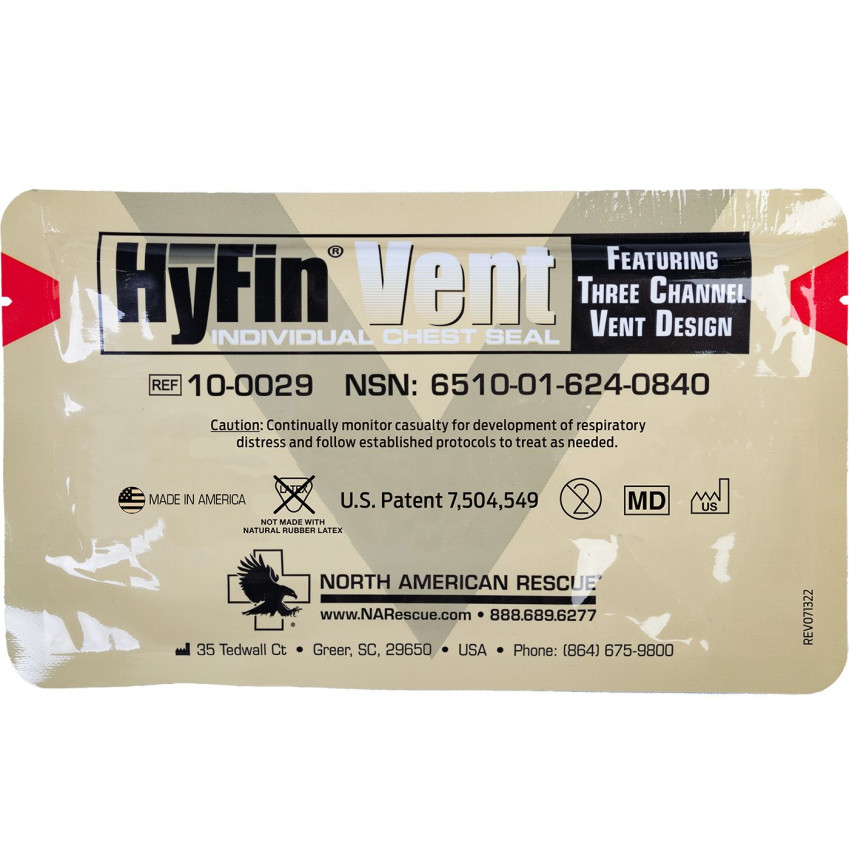 Окклюзивная повязка NAR HyFin Vent Chest Seal, Individual - expired