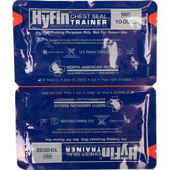Пленка для герметизации грудной клетки NAR HyFin Chest Seal Twin Pack - Trainer (Тренировочная, для манекенов)