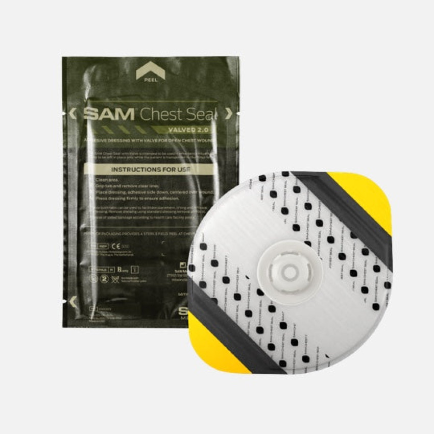 Окклюзионная повязка с клапаном SAM Chest Seal Valved 2.0 (CS202-EN)