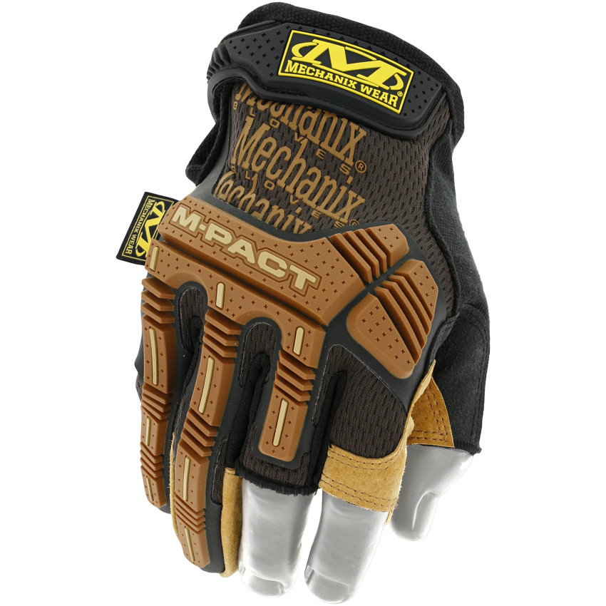 Тактические перчатки MECHANIX Leather Impact Resistant Gloves Leather M-Pact® Fingerless Framer - XL