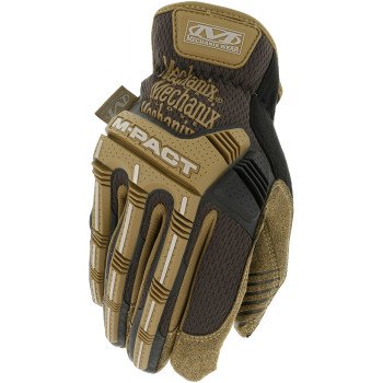 Тактичні рукавички MECHANIX Impact Resistant Work Gloves M-Pact® Open Cuff Brown - XL