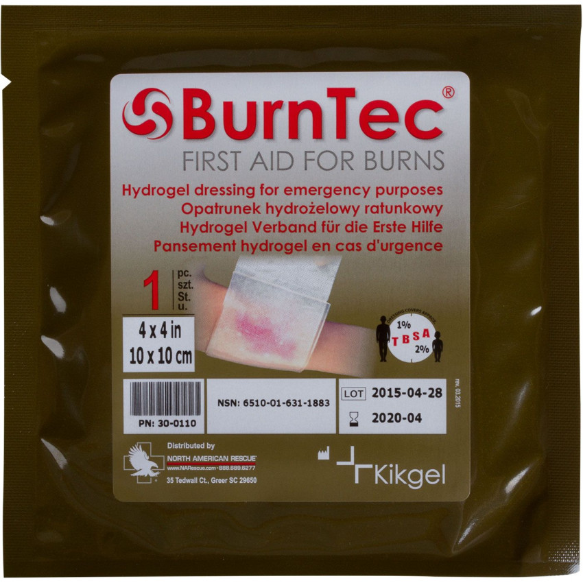 Протиопікова гідрогелева пов'язка NAR BurnTec 10x10 см