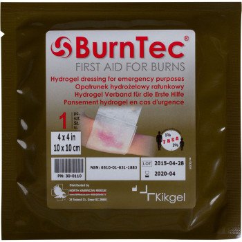 Противоожоговая гидрогелевая повязка NAR BurnTec 10x10 см